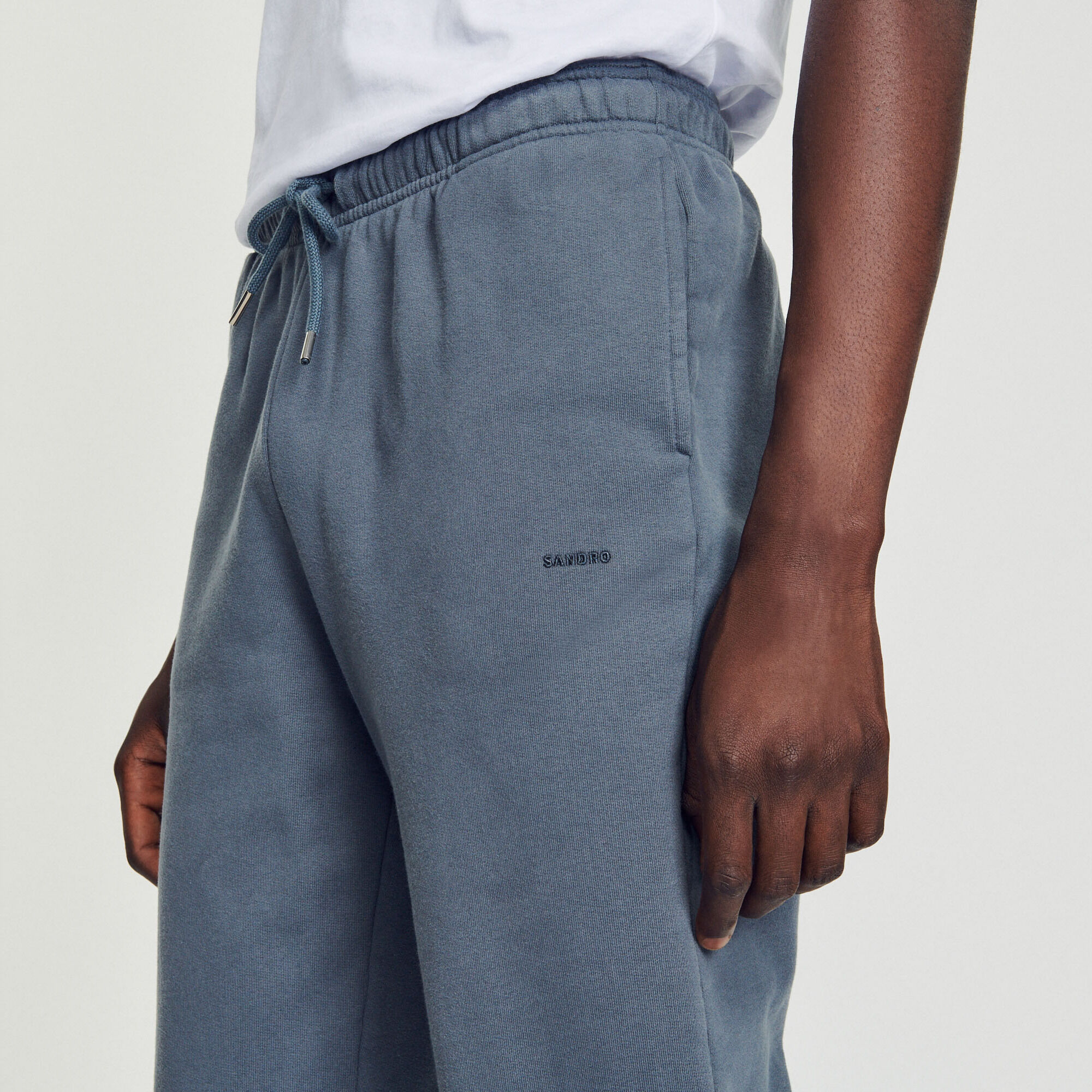 Pantaloni da jogging felpati ricamati
