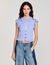 T-shirt a righe con punto smock