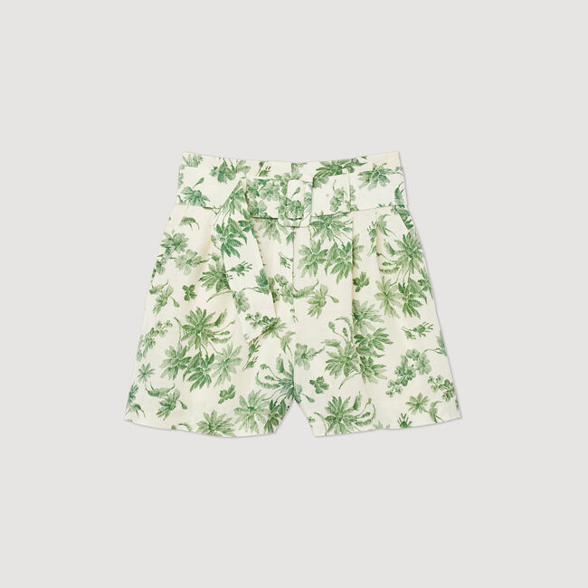 Short larghi con stampa palme