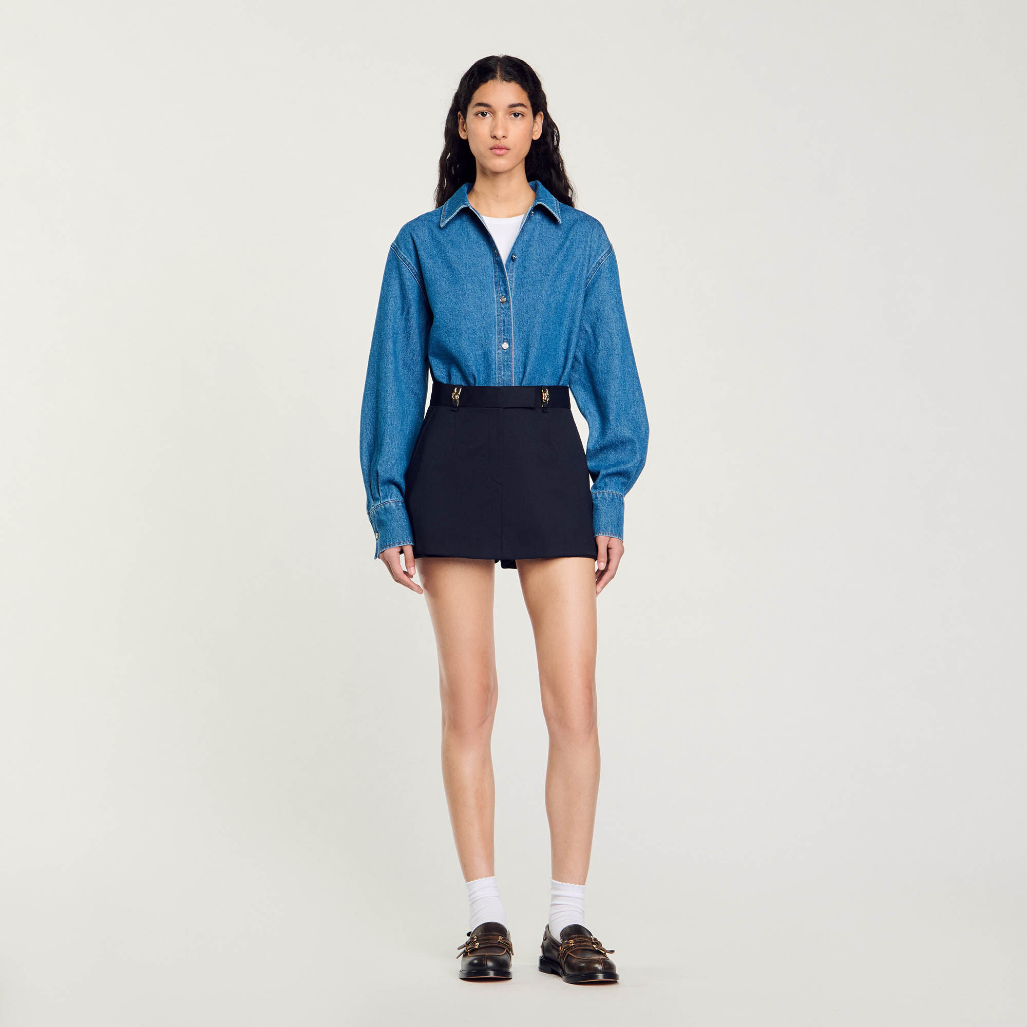 Skorts con passanti a fantasia