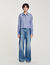 Camicia a righe con perline