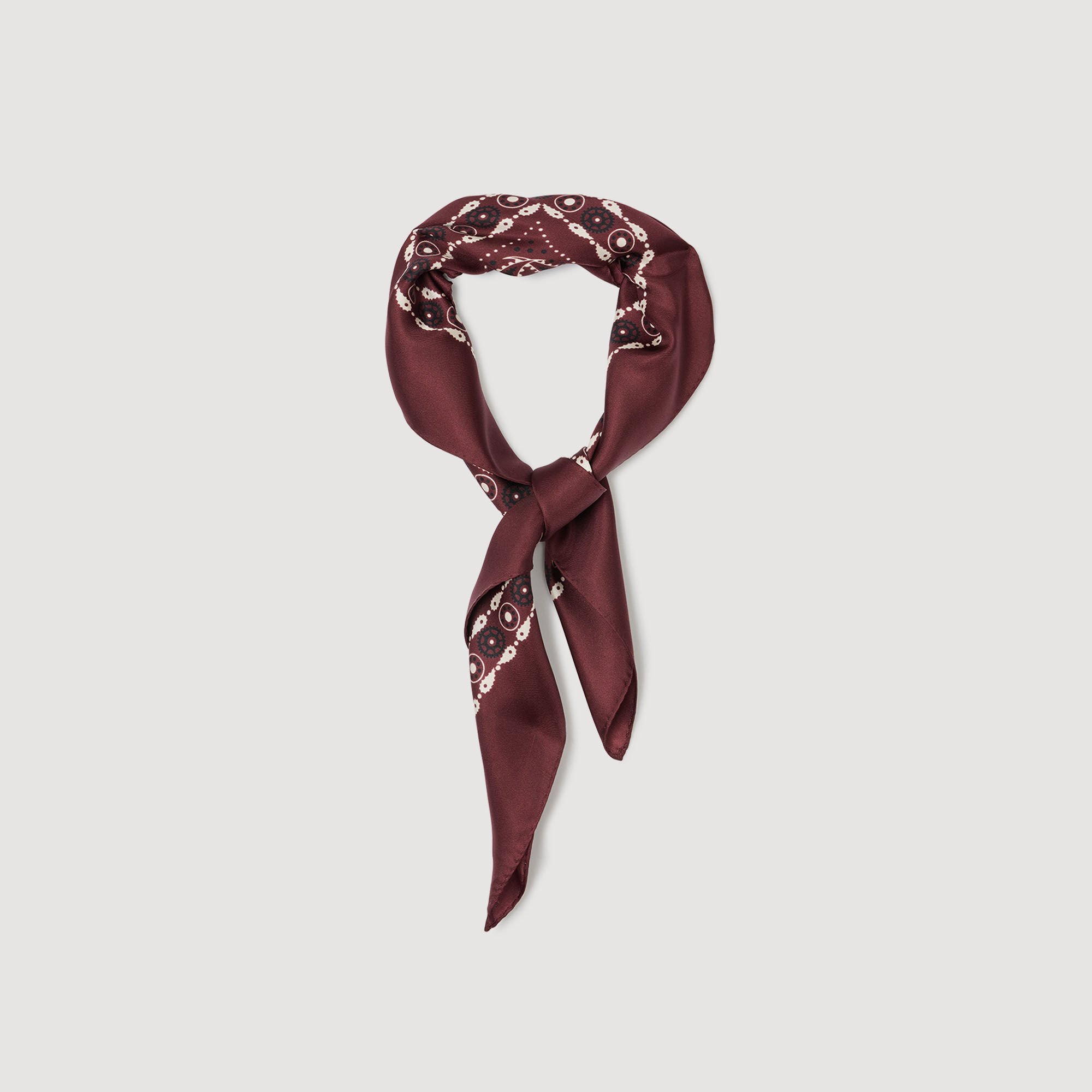 Foulard in seta con stampa bandana