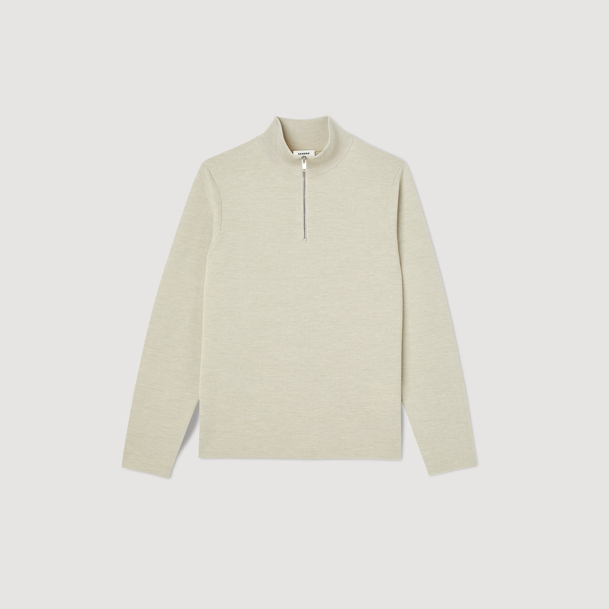 Maglia in lana con collo con zip