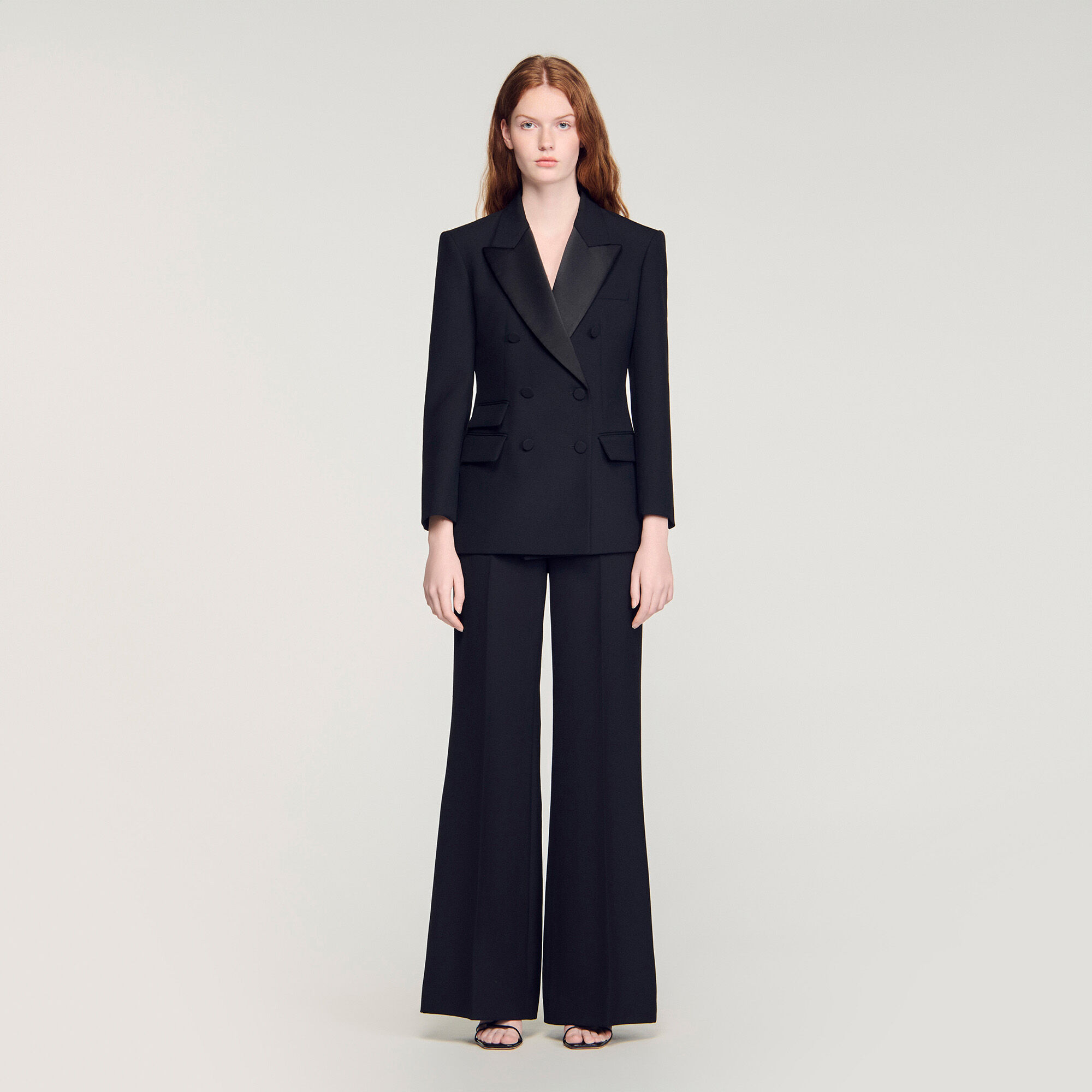 Giacca smoking con collo satinato