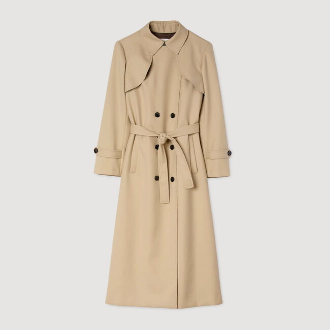 Trench con cintura doppiopetto