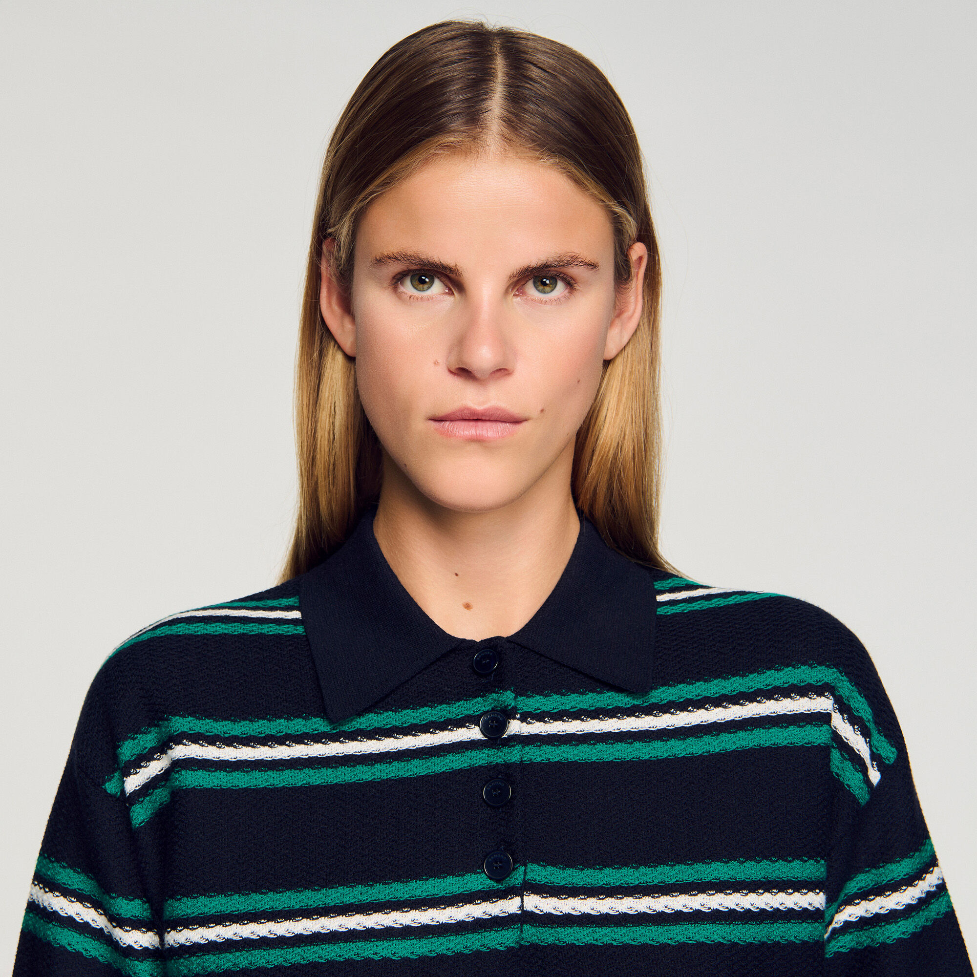 Maglione con colletto a polo