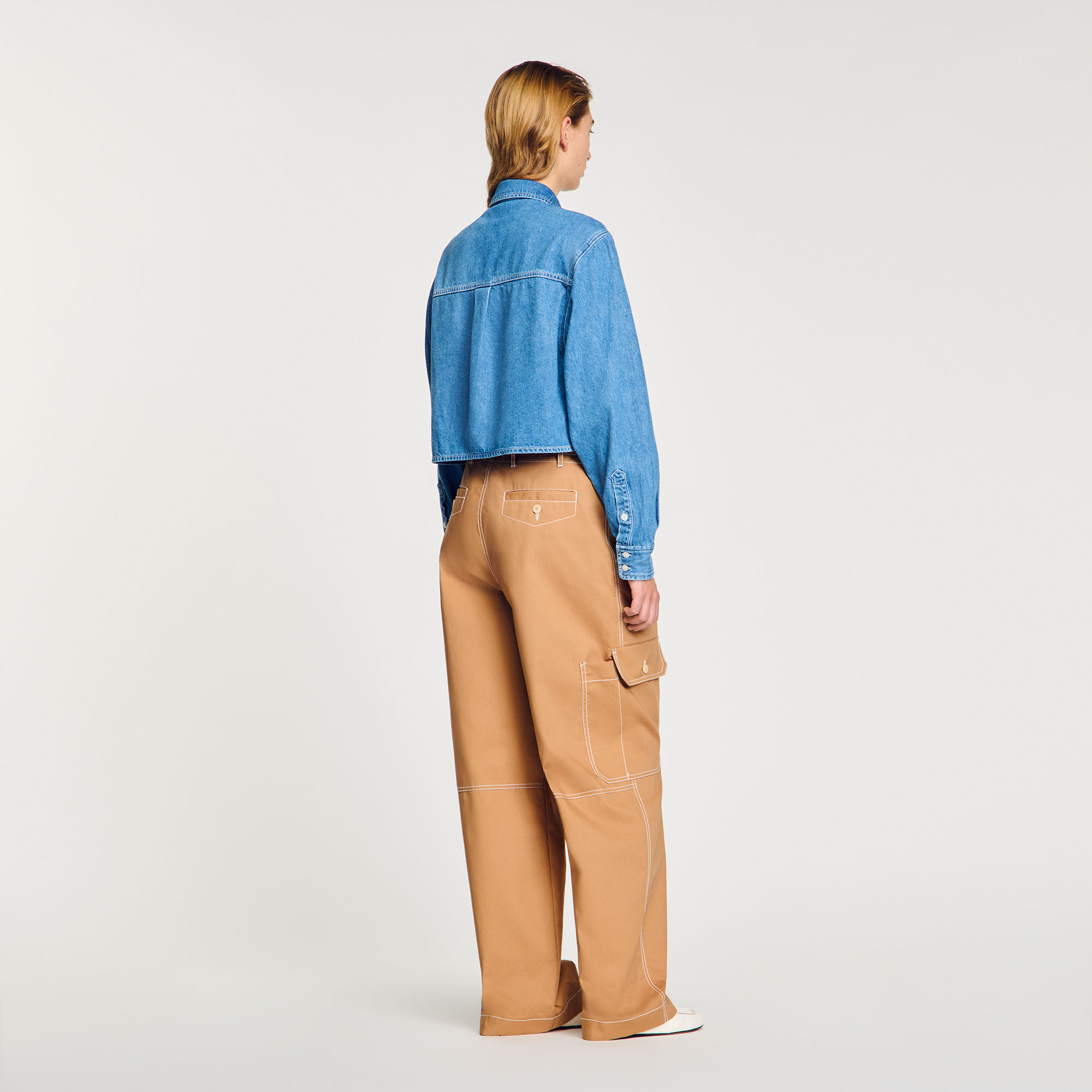 Camicia corta di jeans