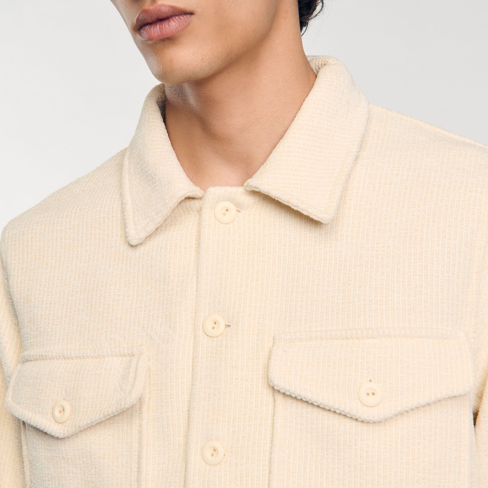 Overshirt in velluto a coste