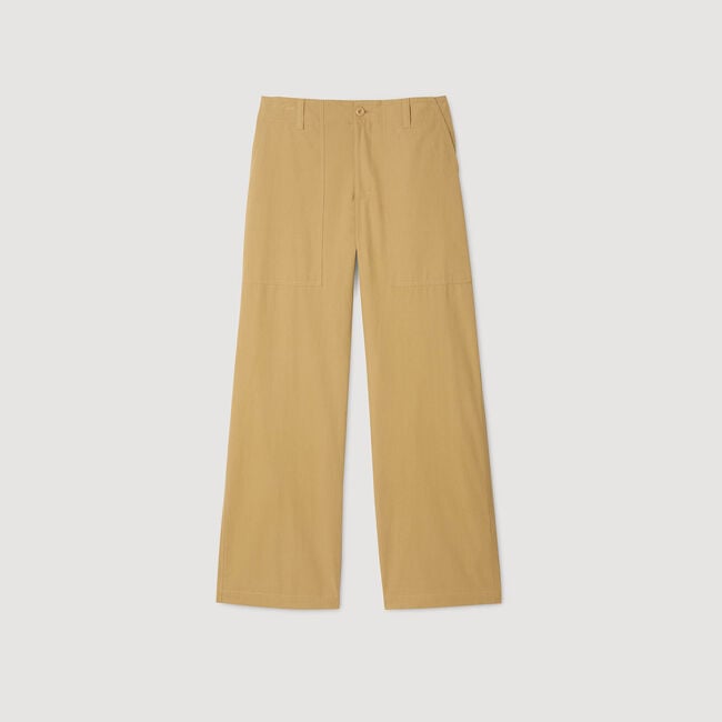 Pantaloni larghi in cotone