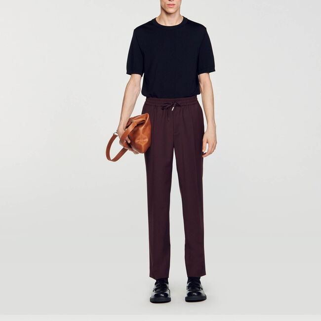 Pantaloni dritti elasticizzati - Uomo | Sandro