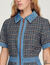 Abito corto in tweed e denim