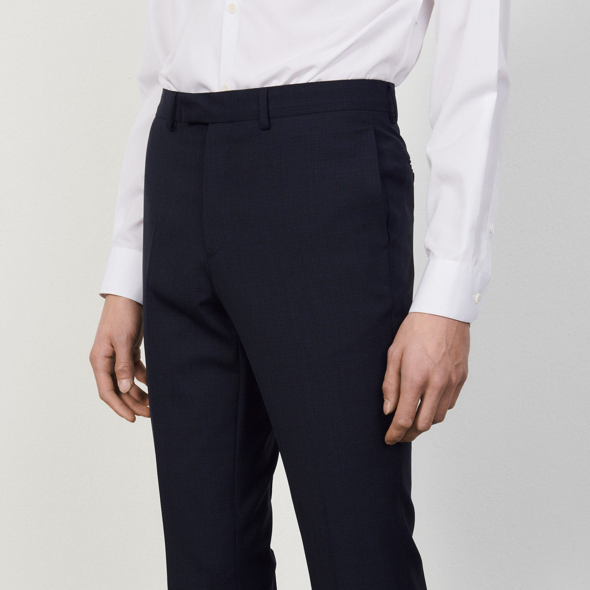 Pantaloni da completo in lana vergine