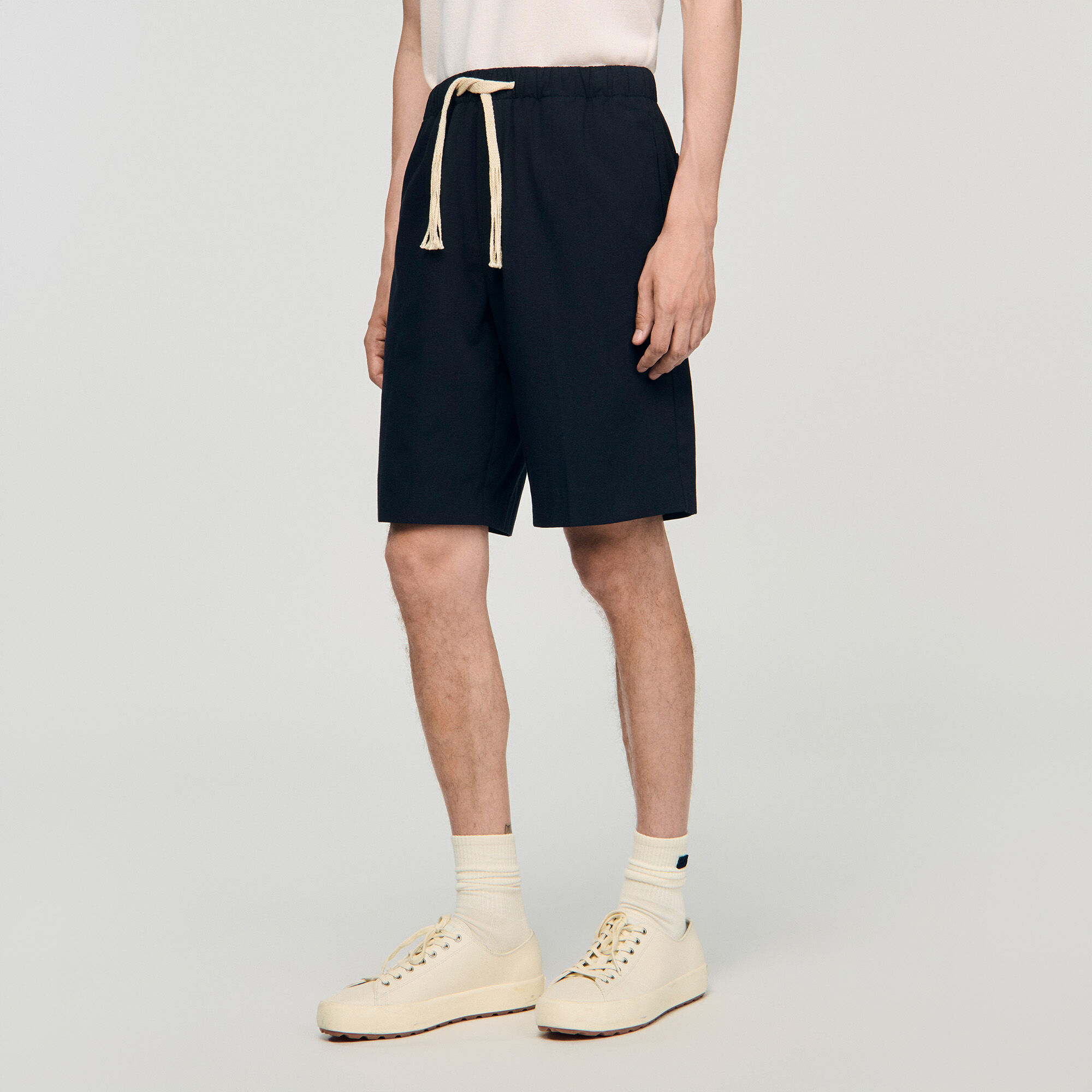 Shorts in cotone con vita elasticizzata