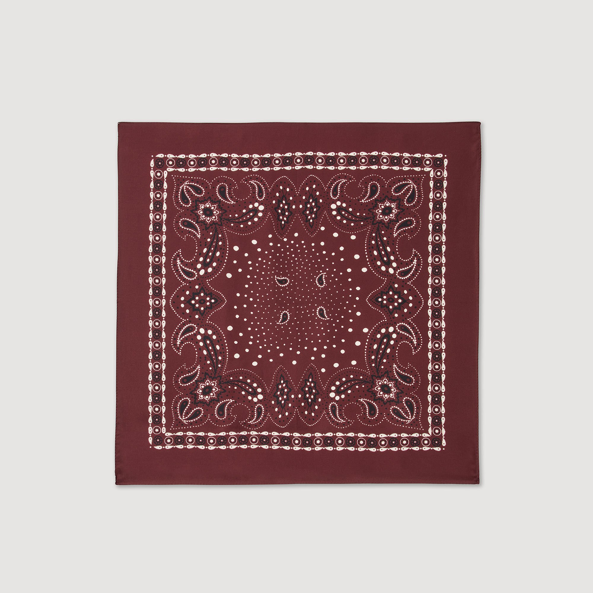 Foulard in seta con stampa bandana