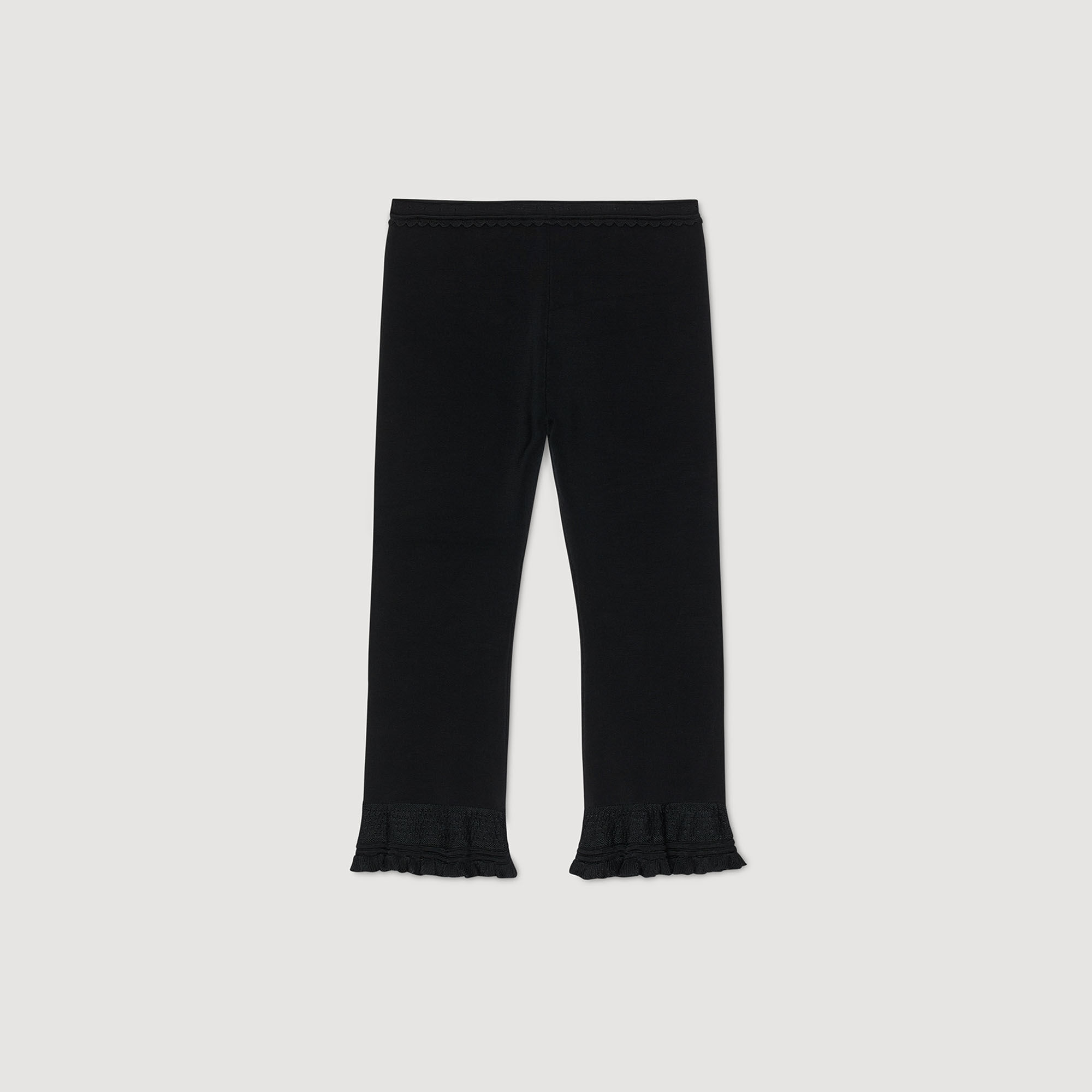 Pantaloni alla pescatora con volant