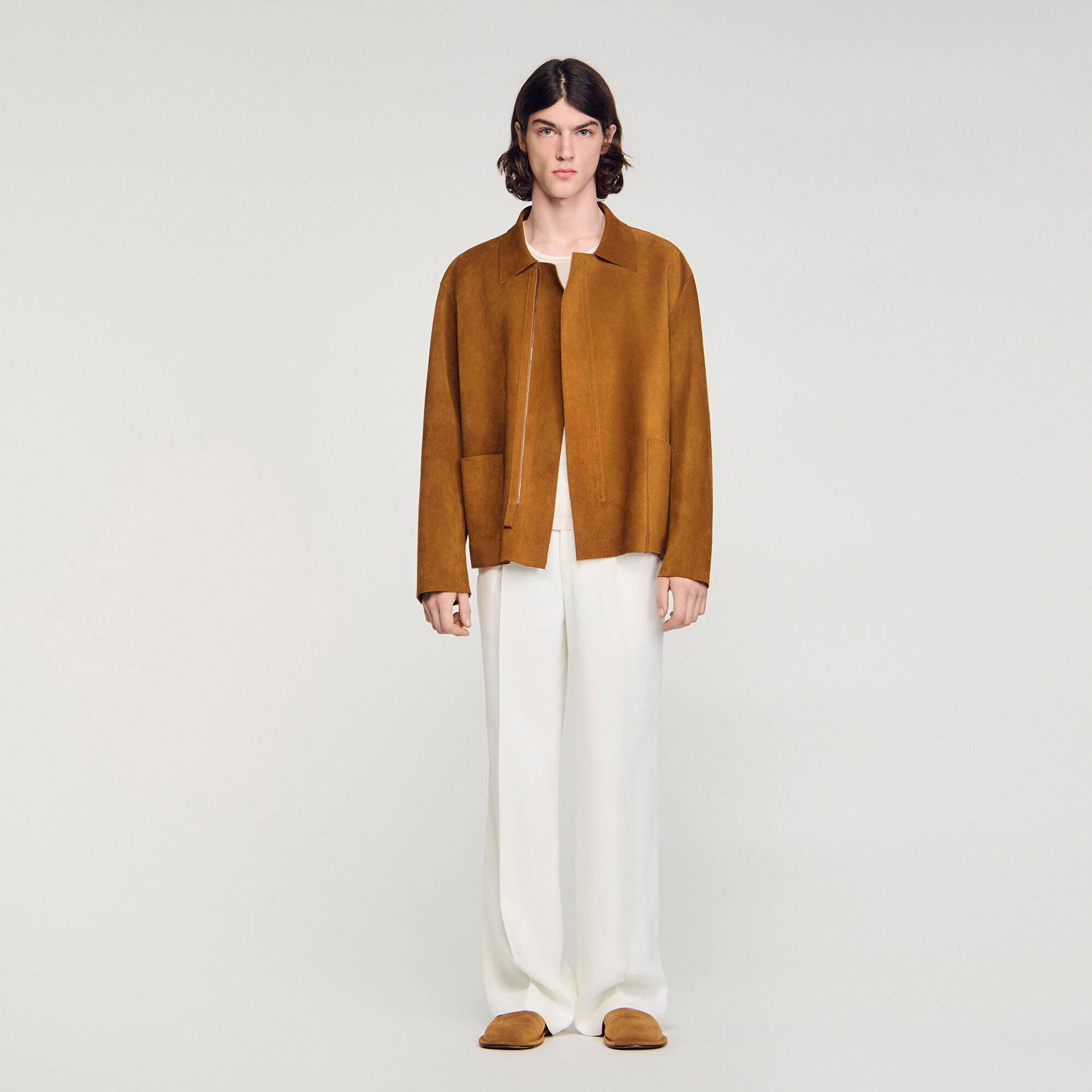 Giubbotto in crosta di pelle