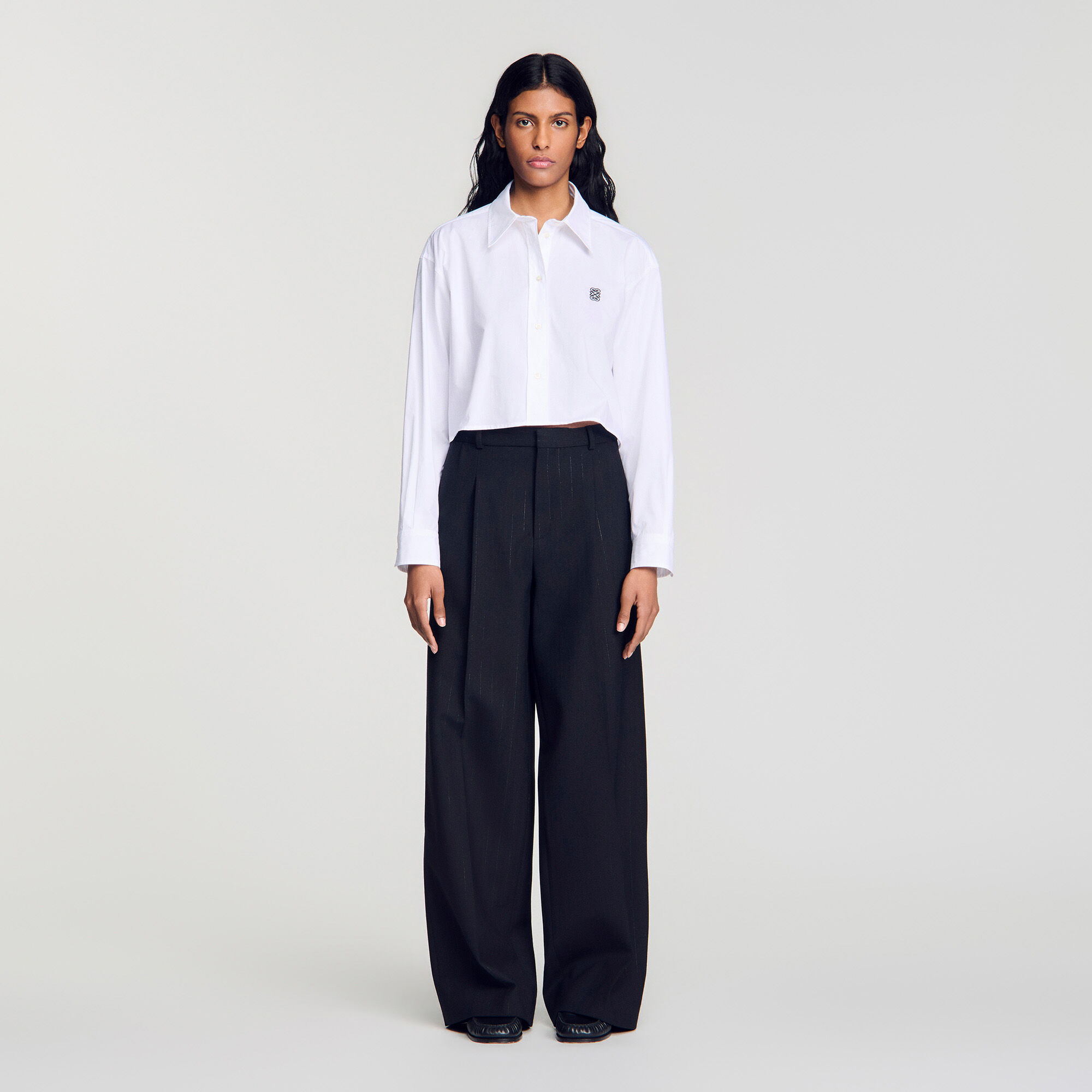 Pantaloni larghi a righe