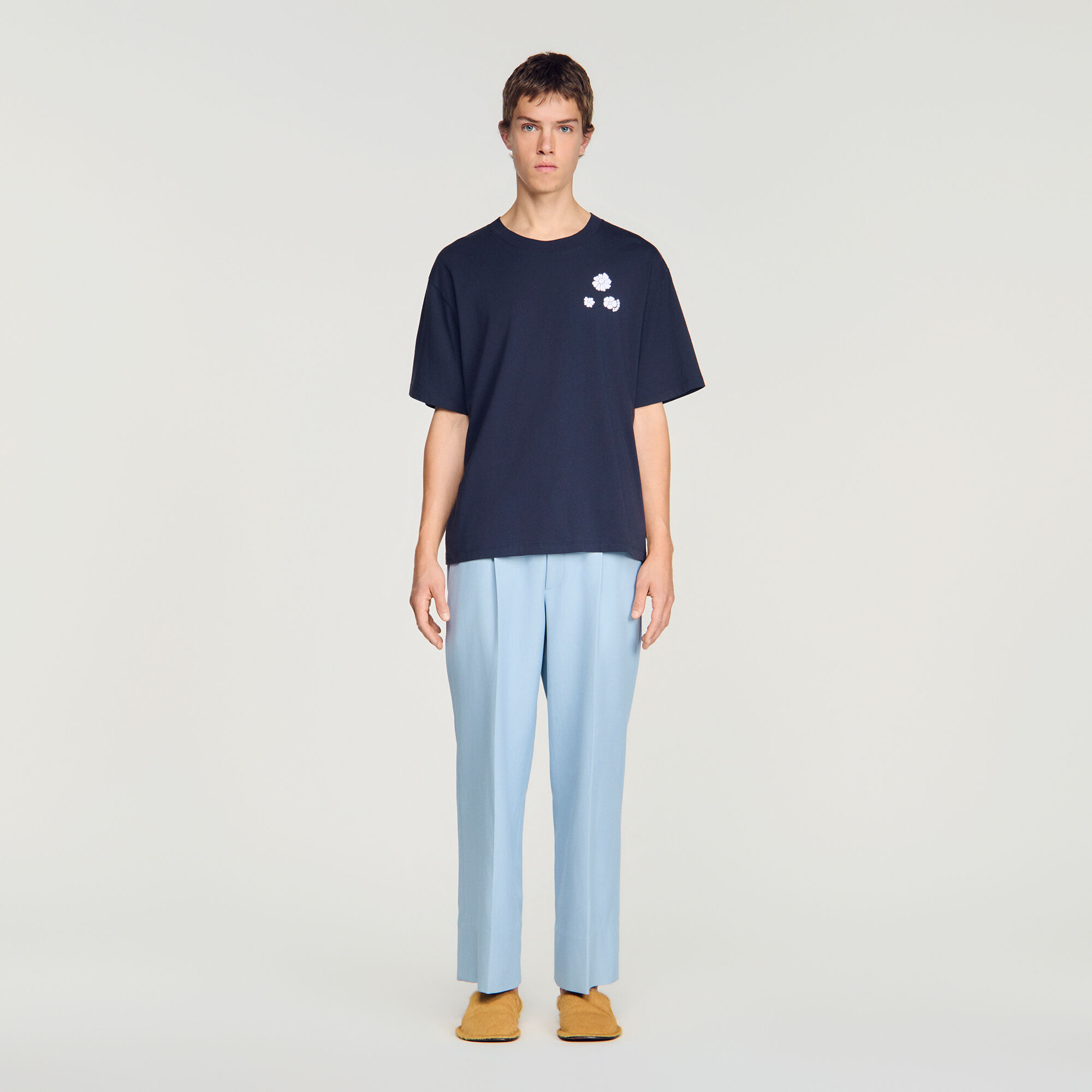 T-shirt in cotone stampa a fiore