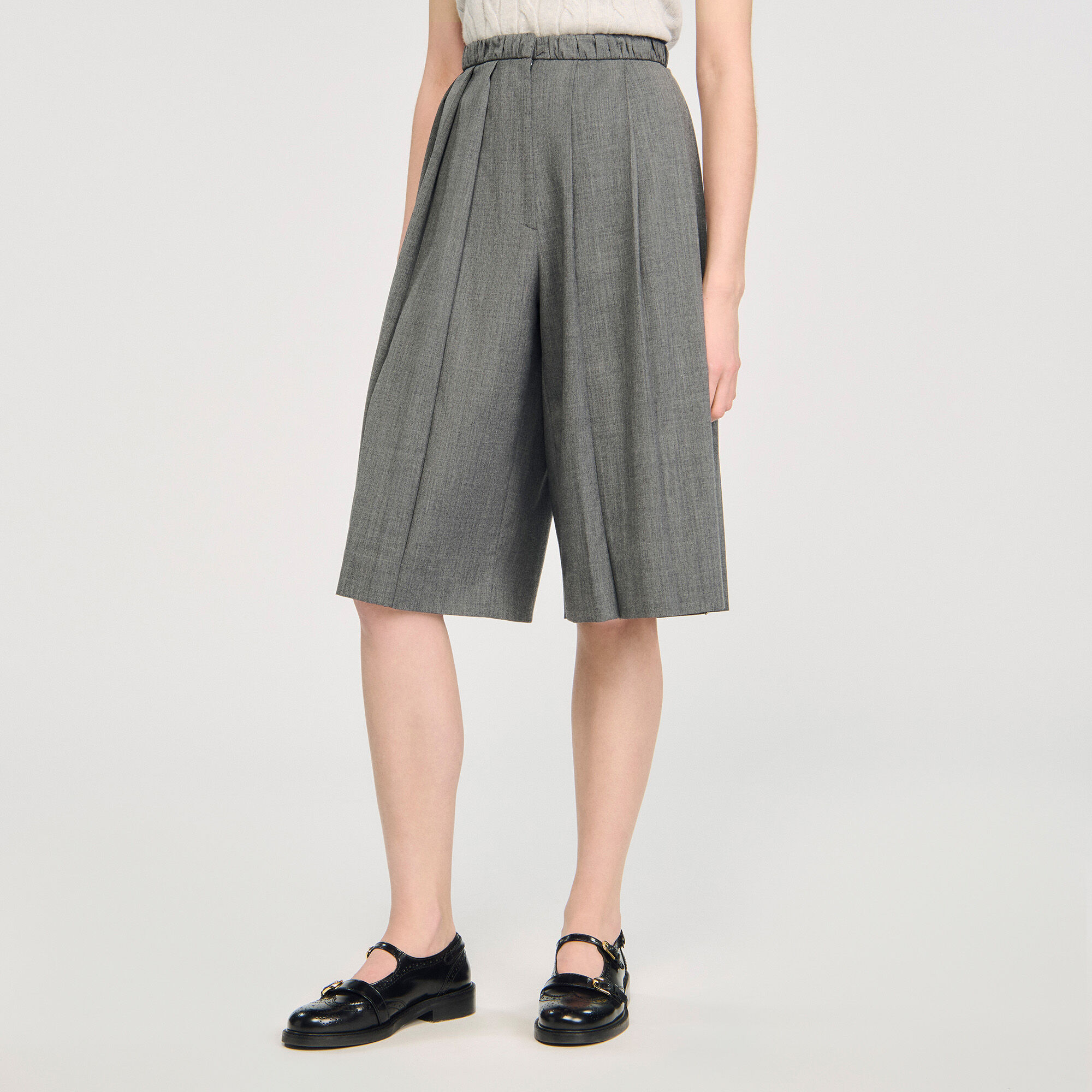 Short lungo plissettato