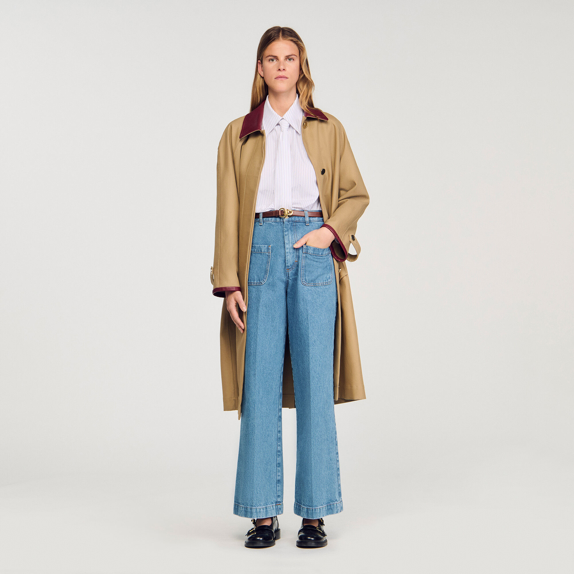 Jeans larghi a vita alta
