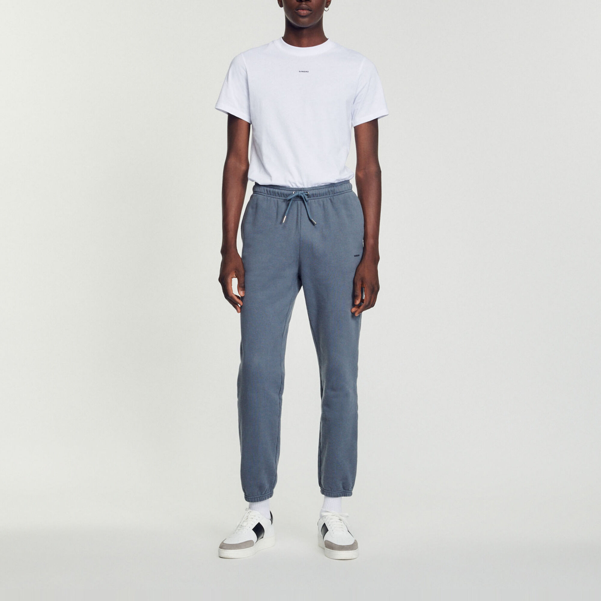 Pantaloni da jogging felpati ricamati