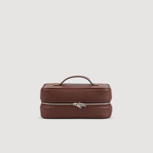 Beauty case in tela martellata