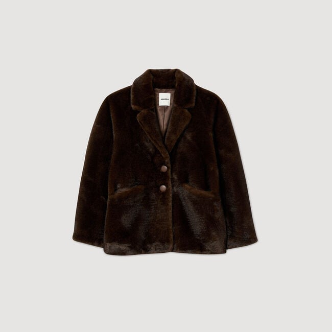 Cappotto giacca in ecopelliccia