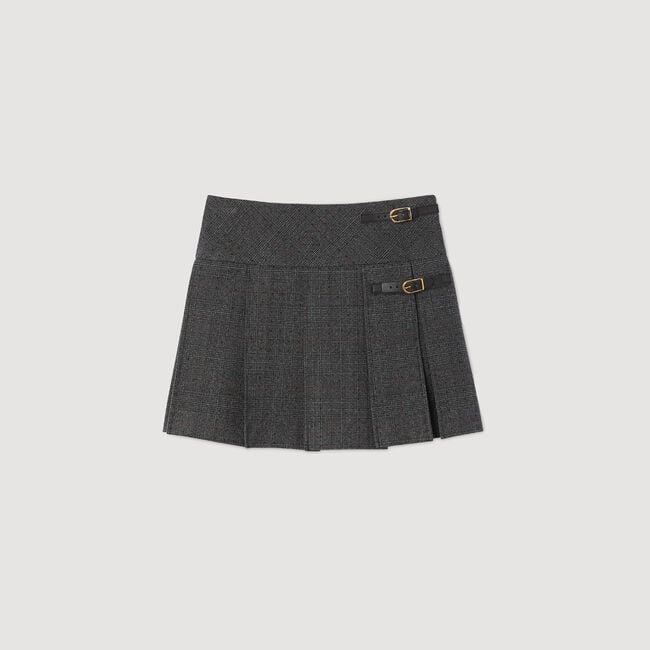 Gonna corta sartoriale glitterata
