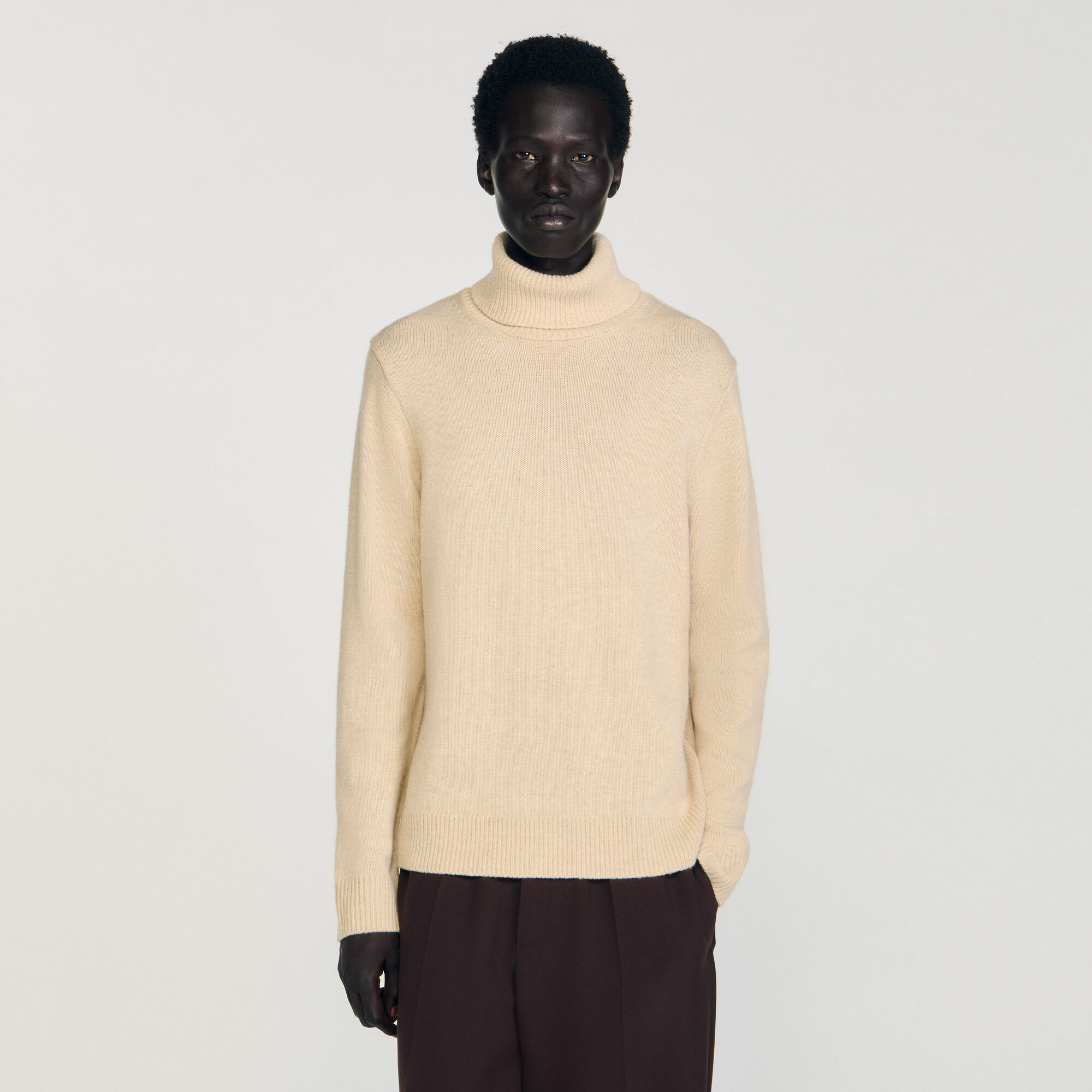 Maglione dolcevita in lana e cashmere
