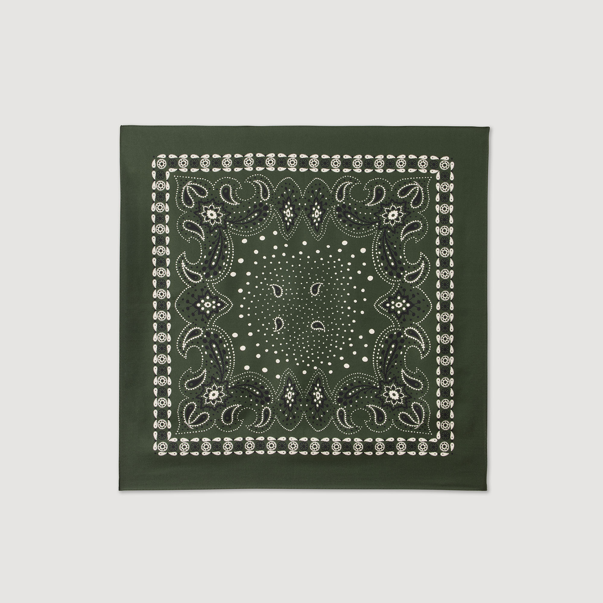 Foulard in seta con stampa bandana