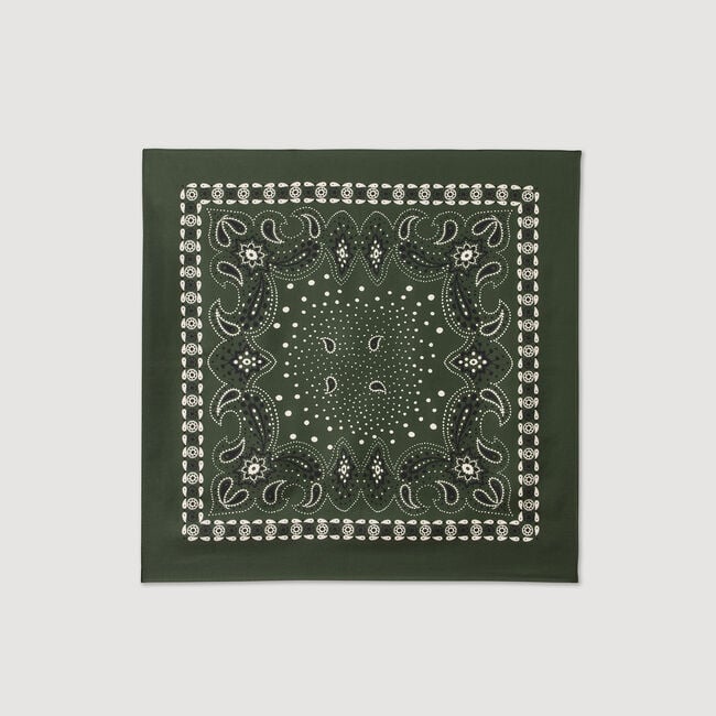 Foulard in seta con stampa bandana