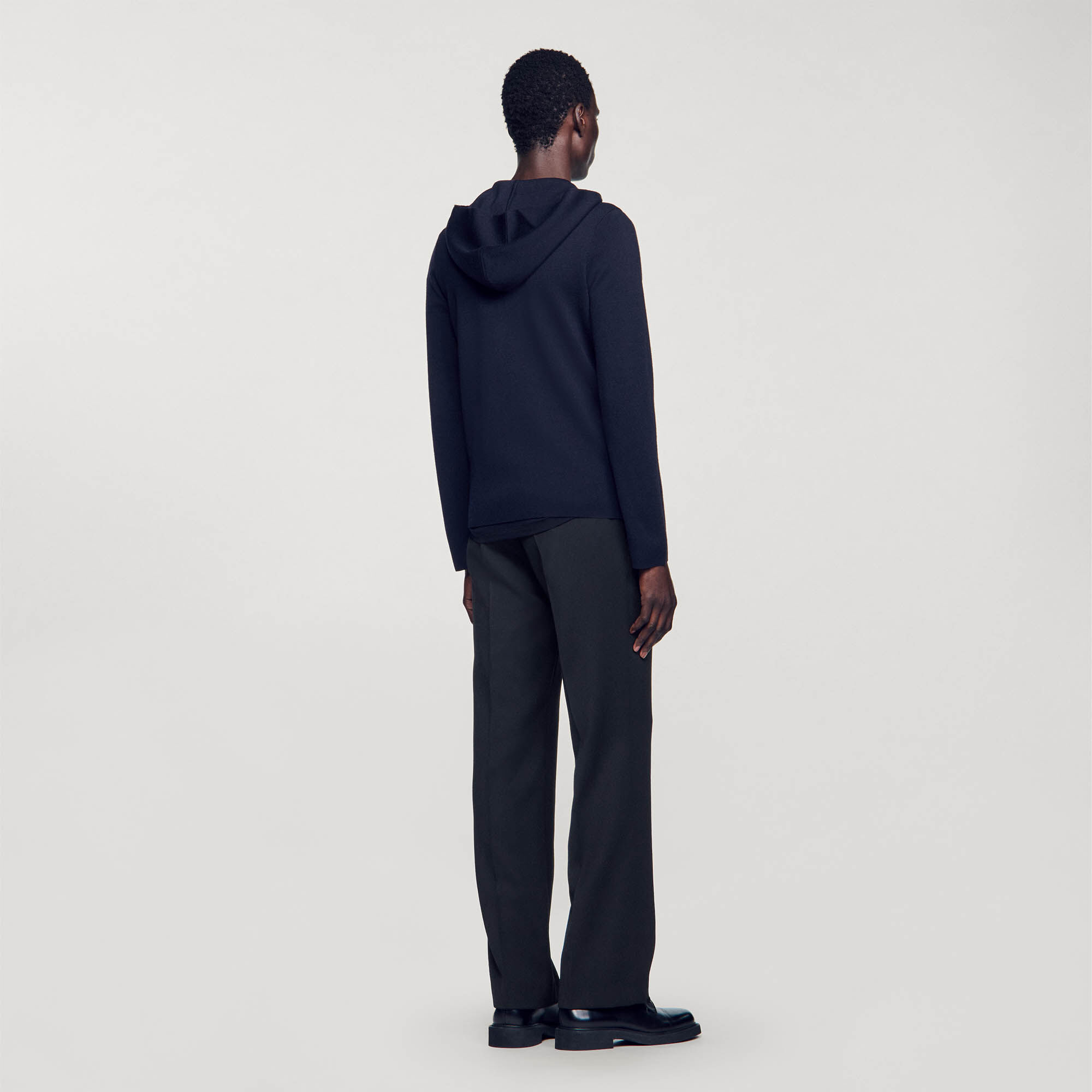 Gilet con zip e cappuccio