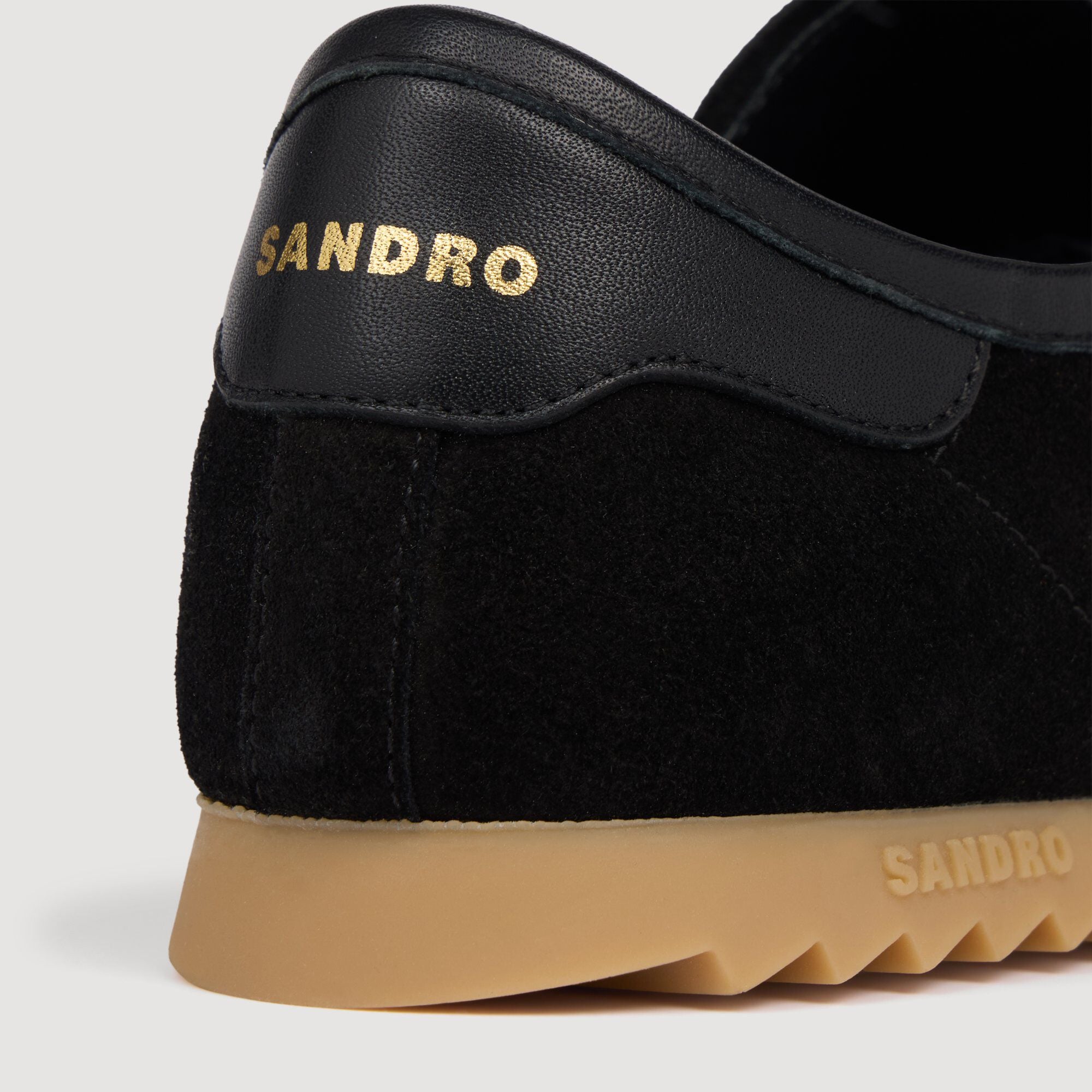 Sneakers basse in pelle e camoscio