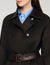 Cappotto lungo in lana e pelle