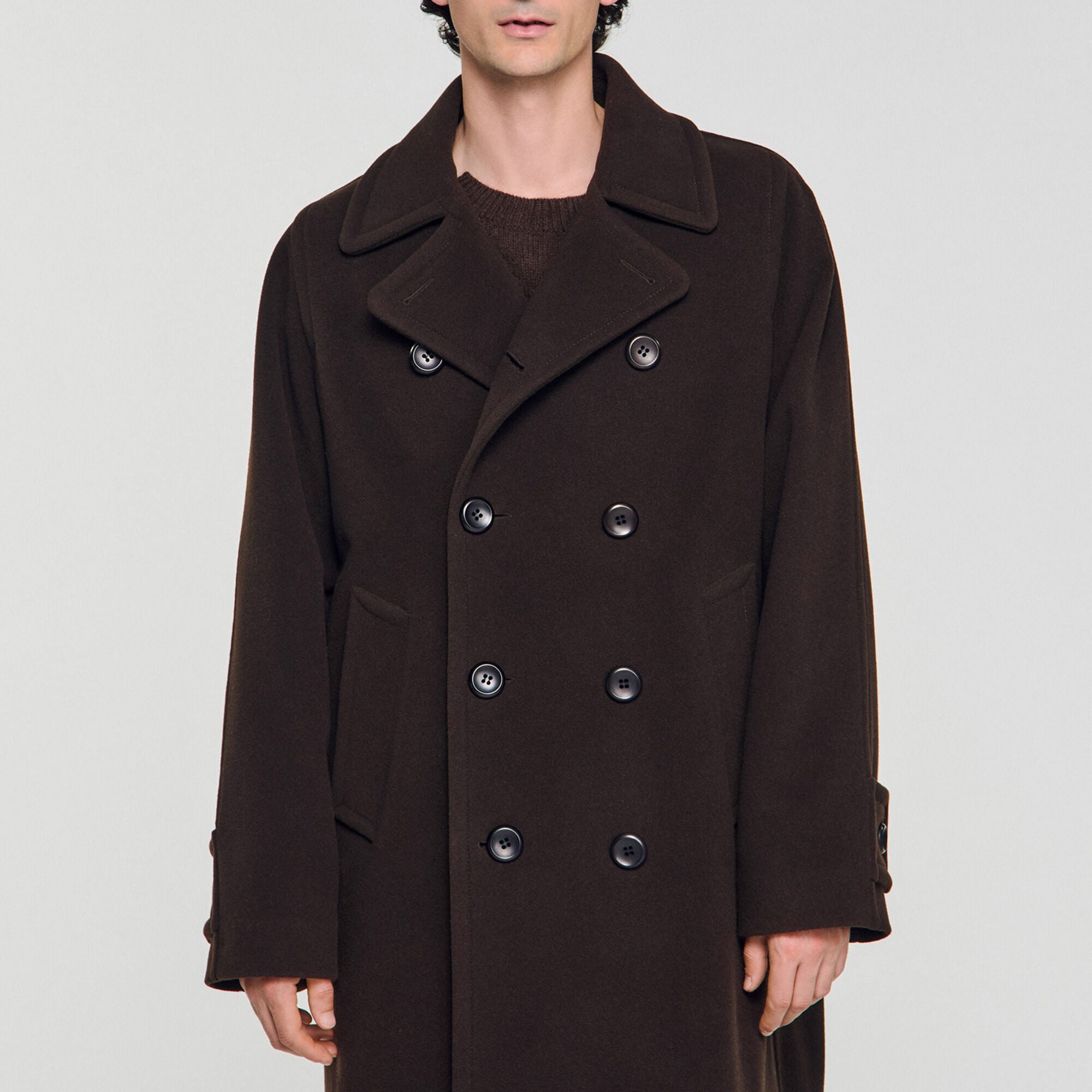 Cappotto doppiopetto lana cachemire - Uomo | Sandro
