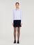 Abito corto bimateriale col camicia
