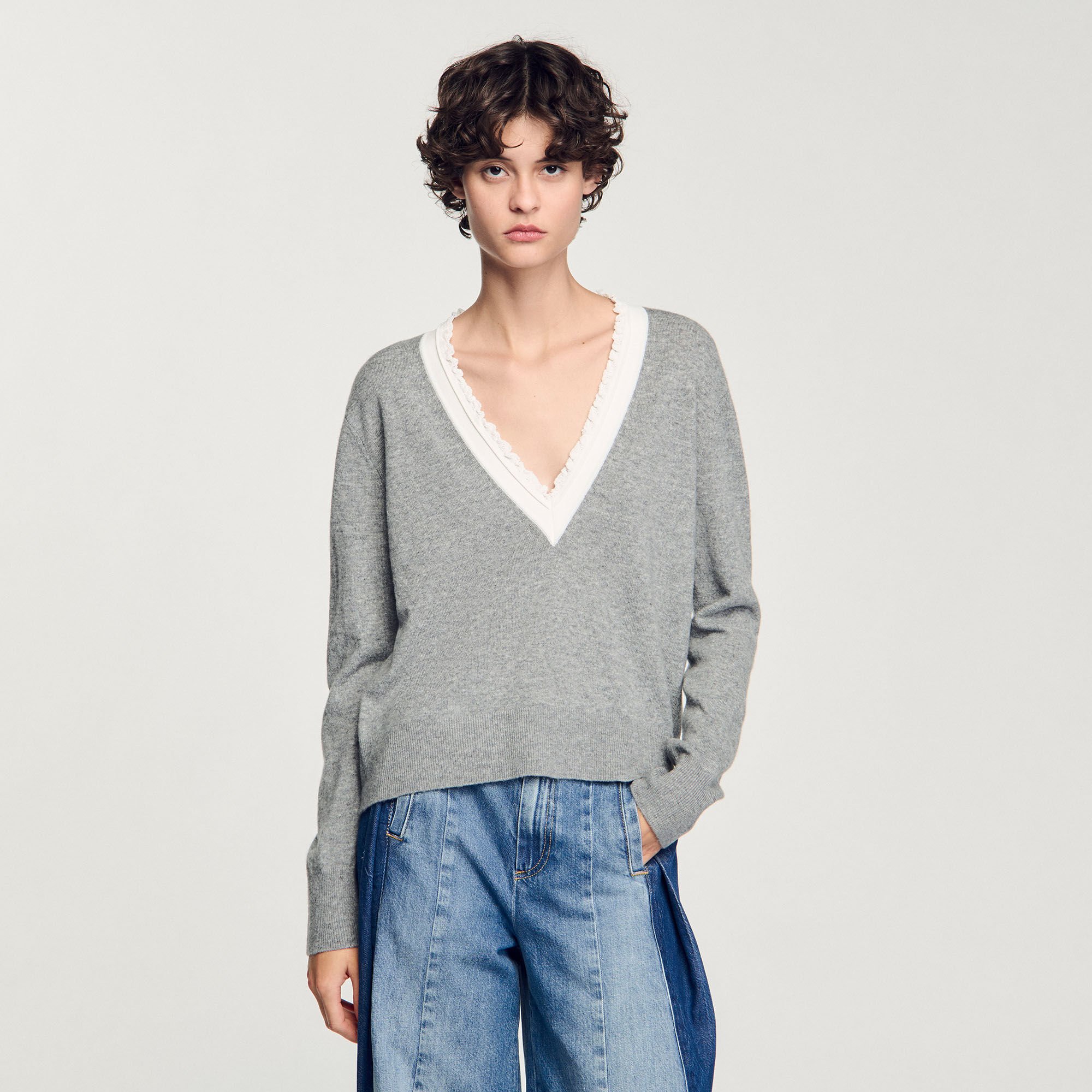 Maglione con scollo a V