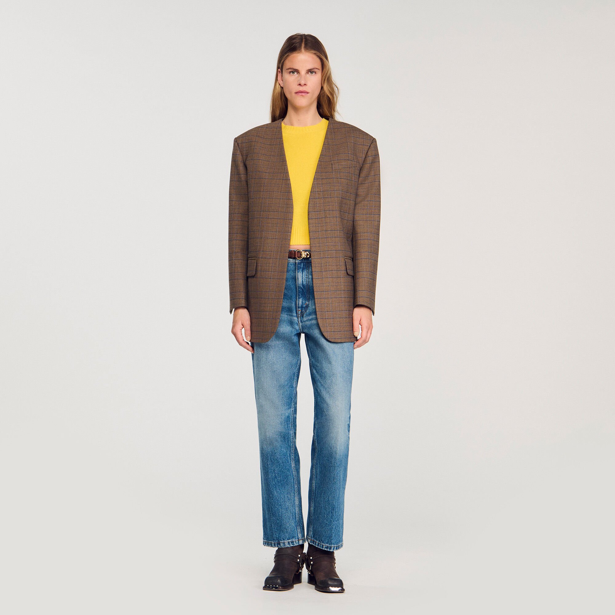 Giacca oversize a quadri