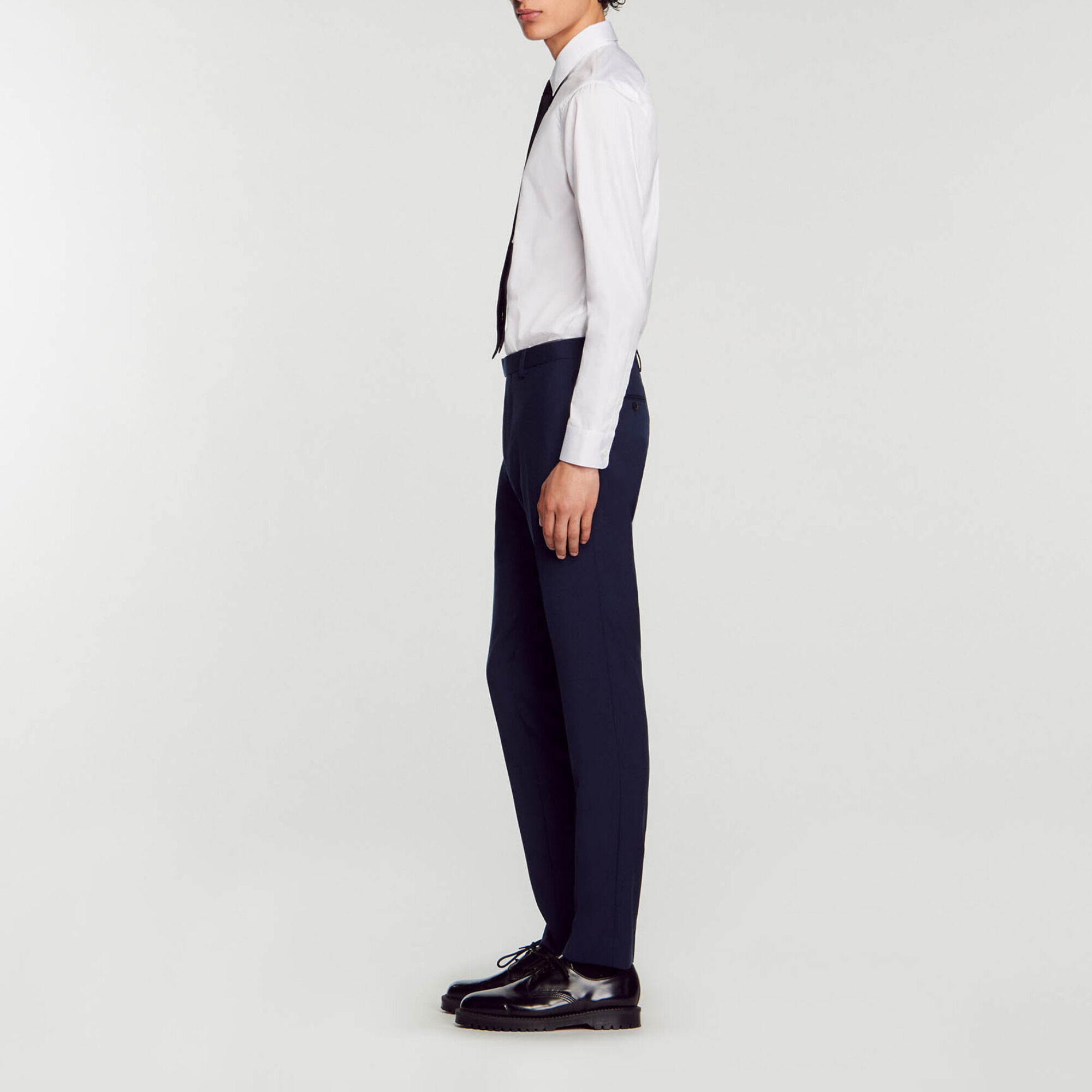 Pantaloni da abito in lana vergine
