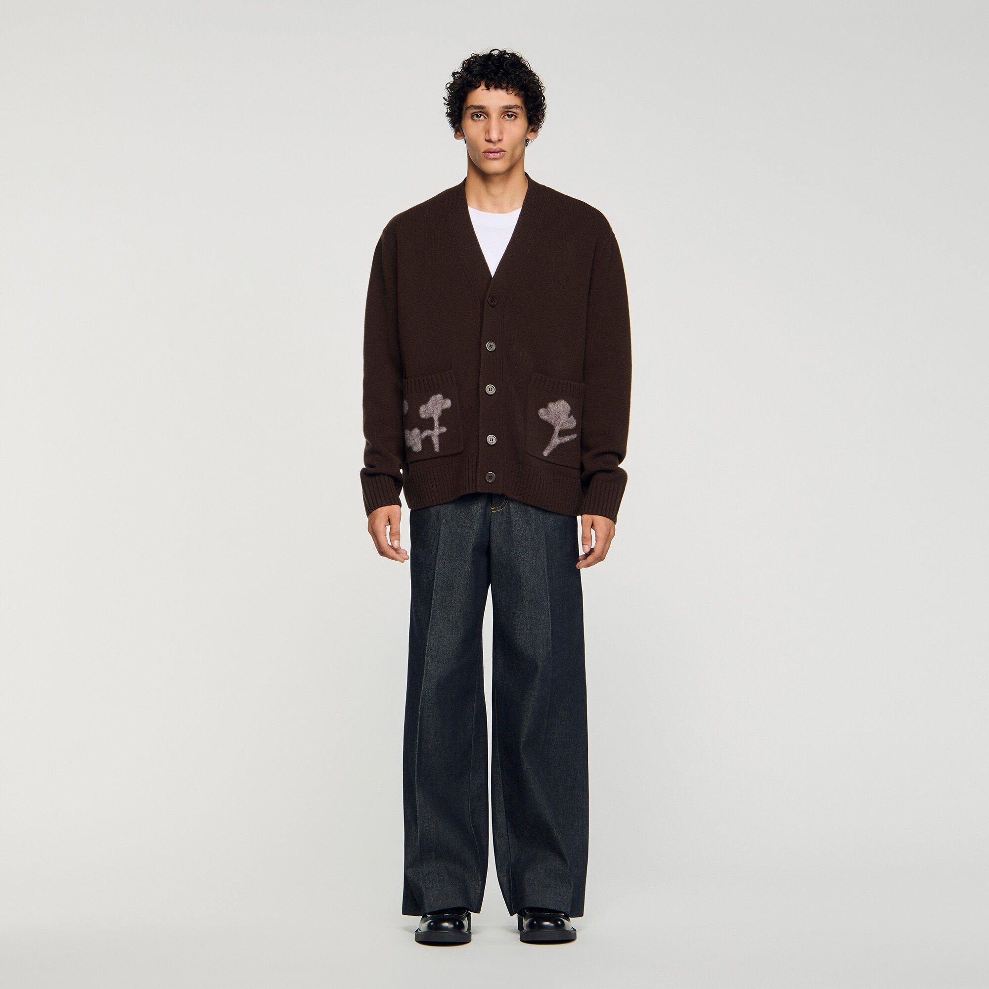 Cardigan a motivi floreali