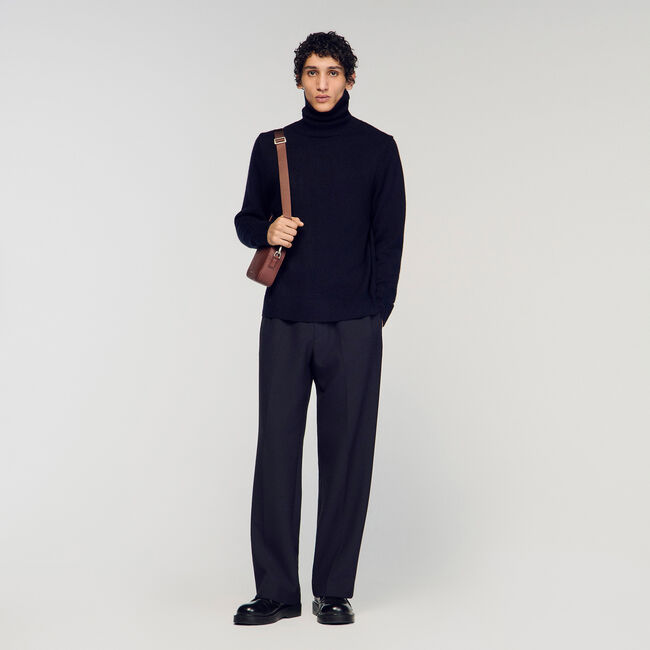 Maglione dolcevita in lana e cashmere