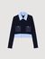 Maglione corto in lana e cashmere
