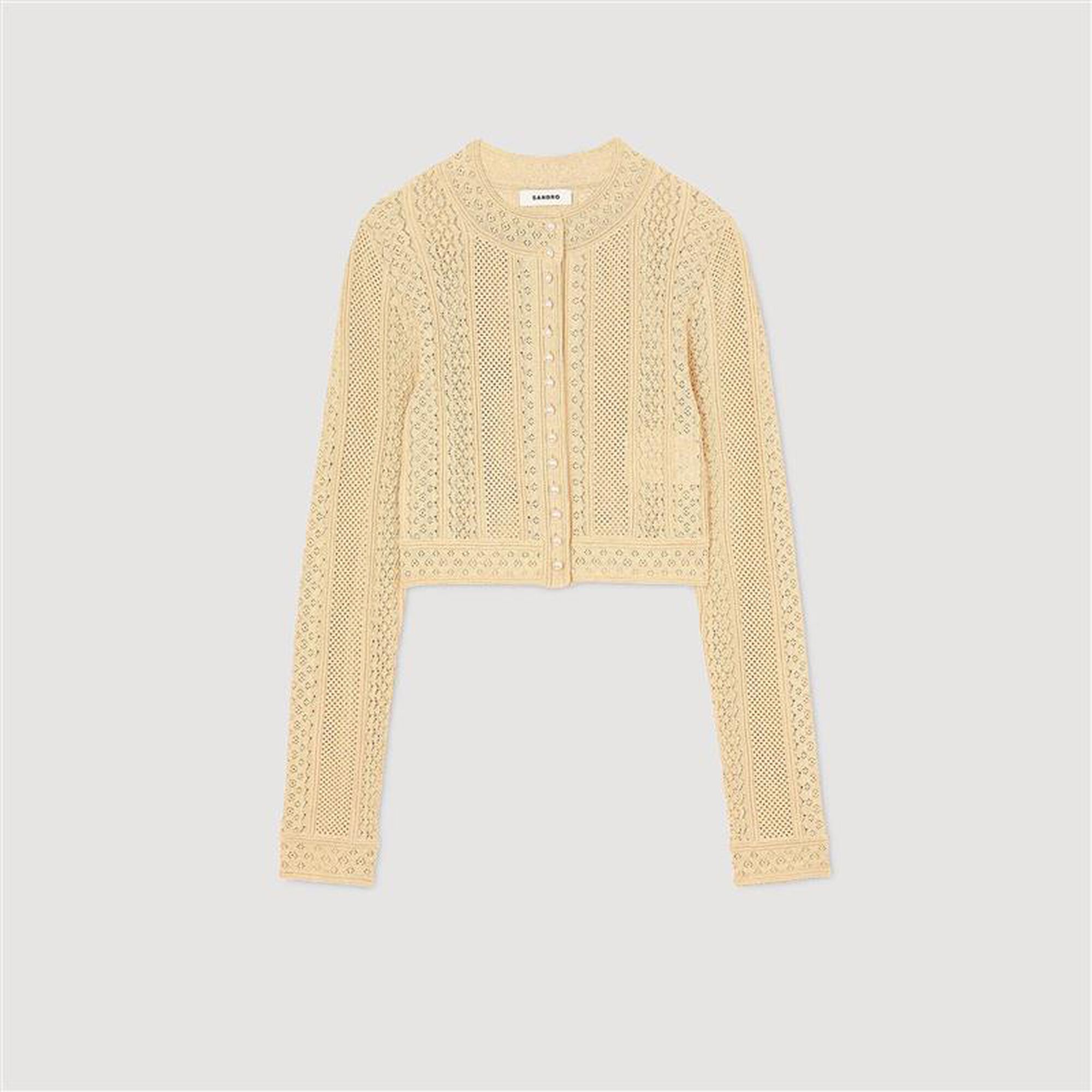 Cardigan in maglia pointelle