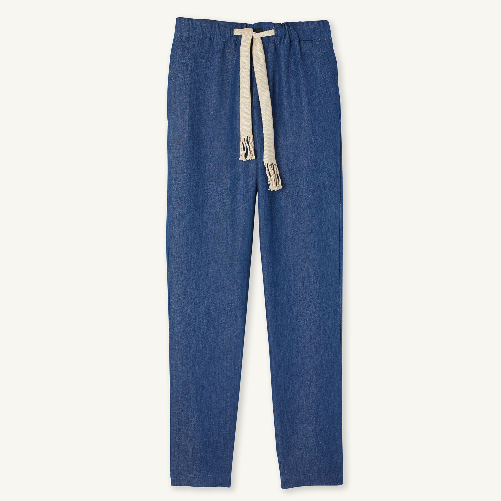 Pantaloni larghi in chambray