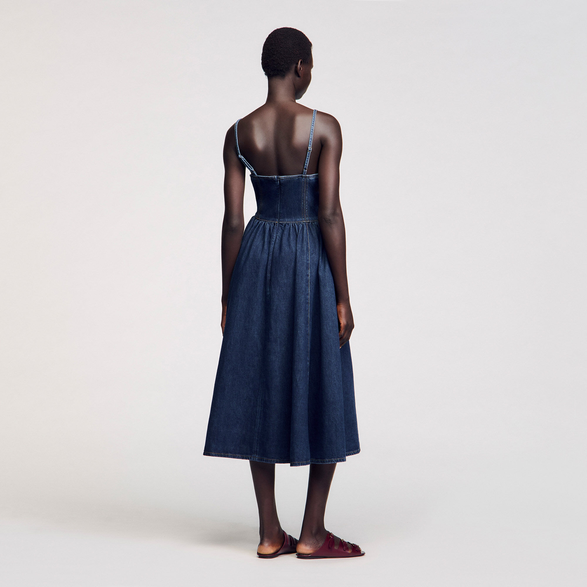 Abito midi in denim