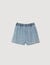 Shorts larghi in denim glitterati