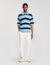Polo a righe in maglia
