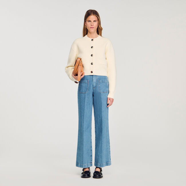 Cardigan in maglia testurizzata