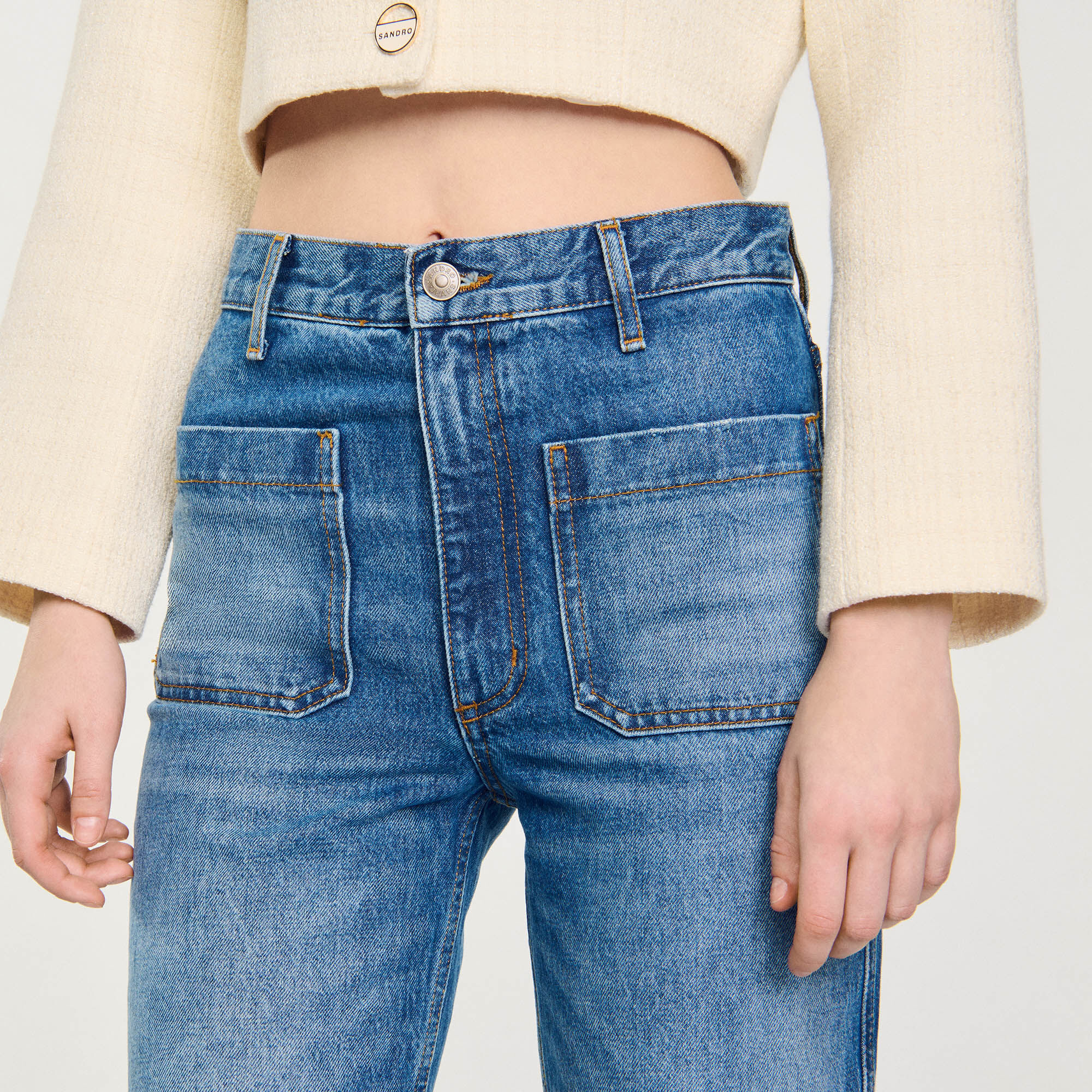 Jeans svasati délavé