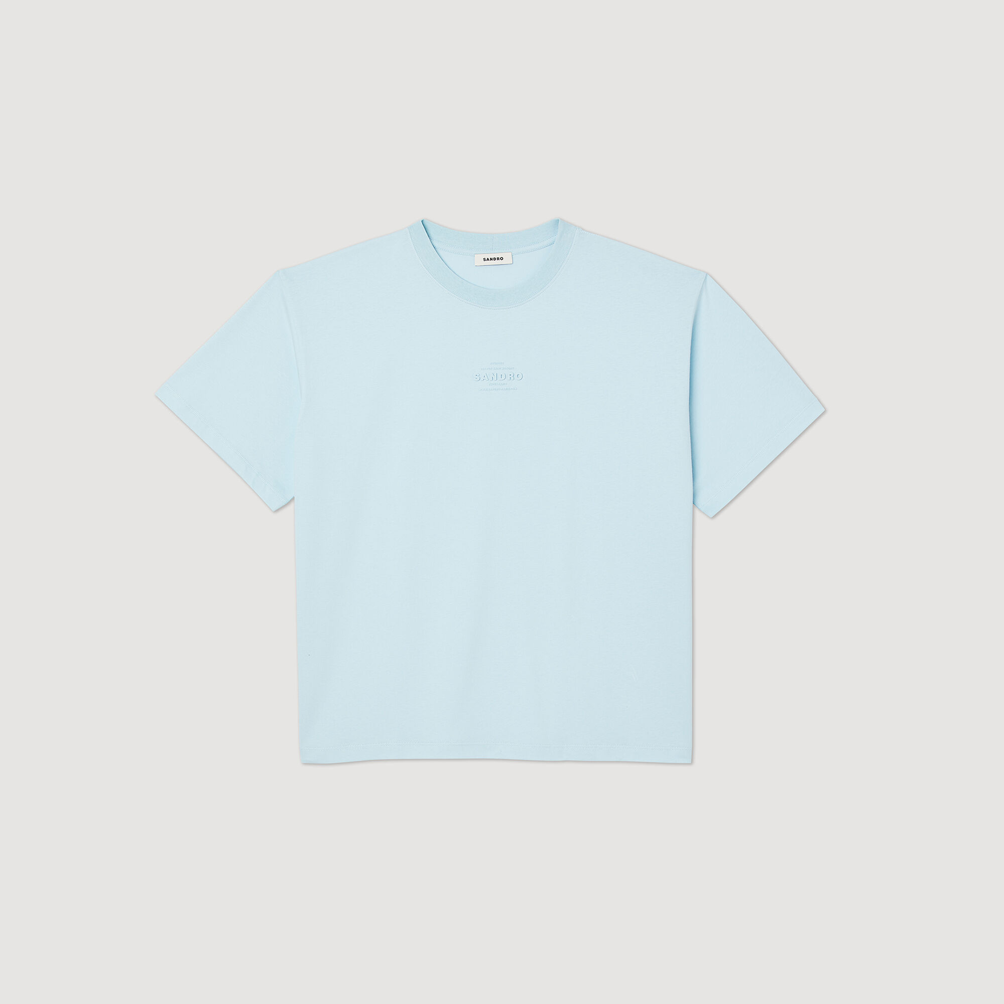 T-shirt con logo in gomma
